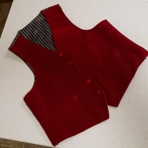 Velvet dress vest red